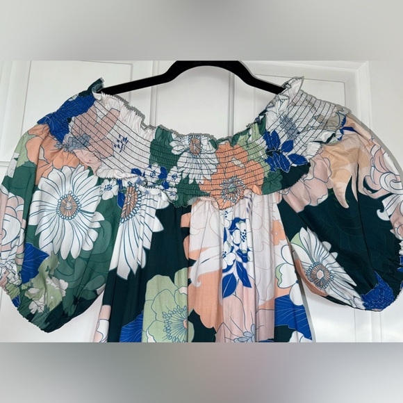 Anthropologie Cara Cara Floral Dress with Ruffle Hem And Pockets XS - Picture 7 of 11